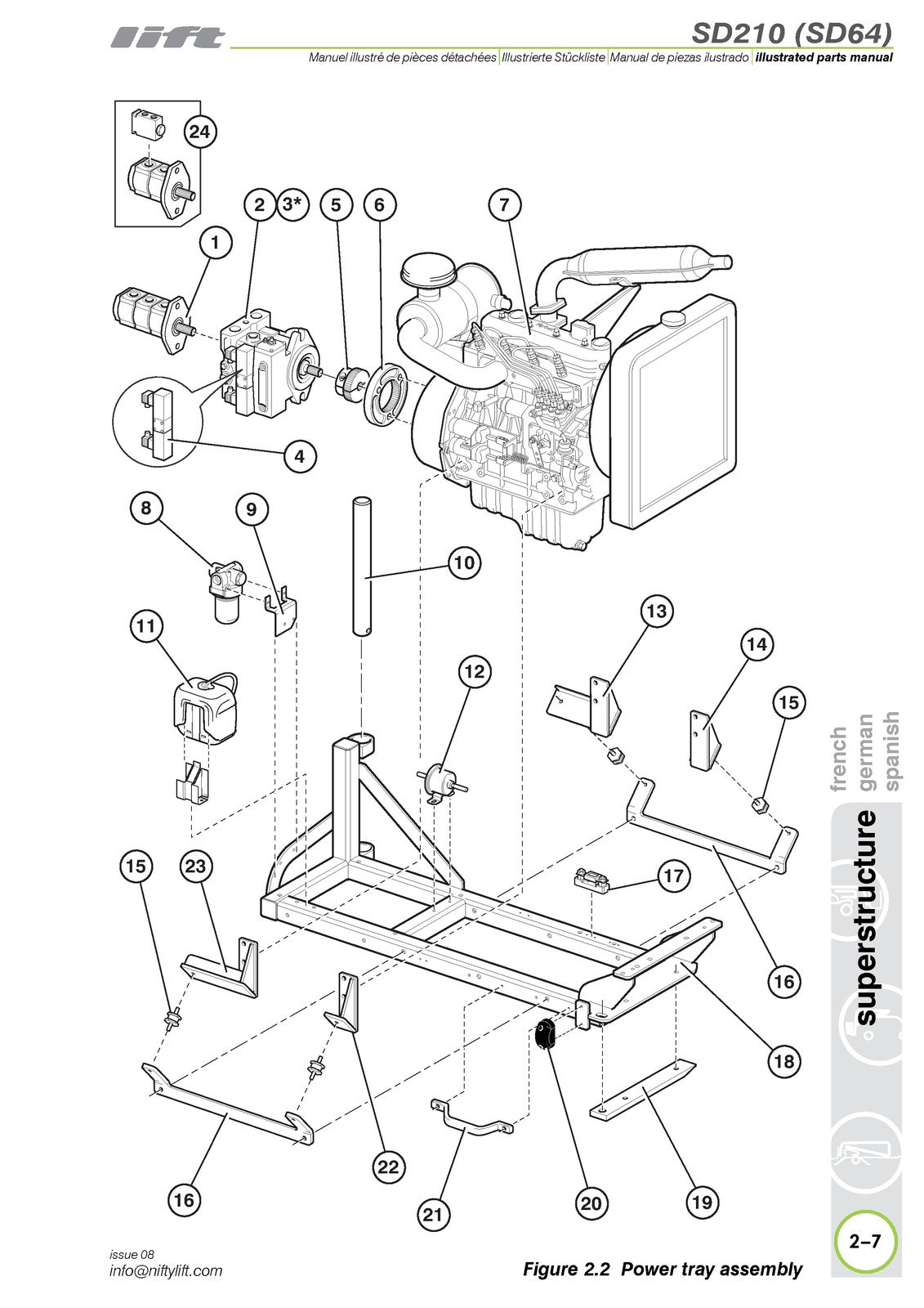 NIFTYLIFT SD210 SD64 Illustrated Parts Manual 2016 - WIRE BOUND - TOUGH COVERS