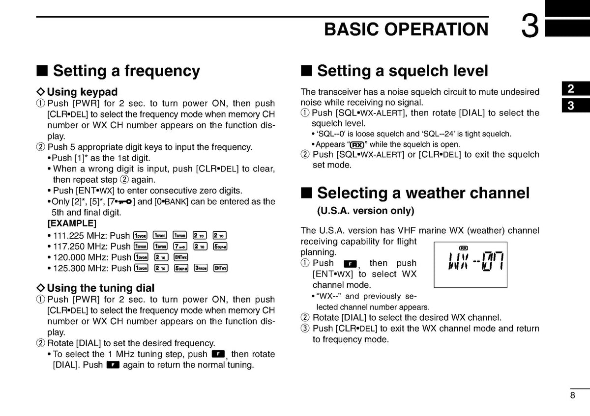 ICOM IC-A24 IC-A6 VHF Air Band Transceiver Instruction Manual - WIRE BOUND