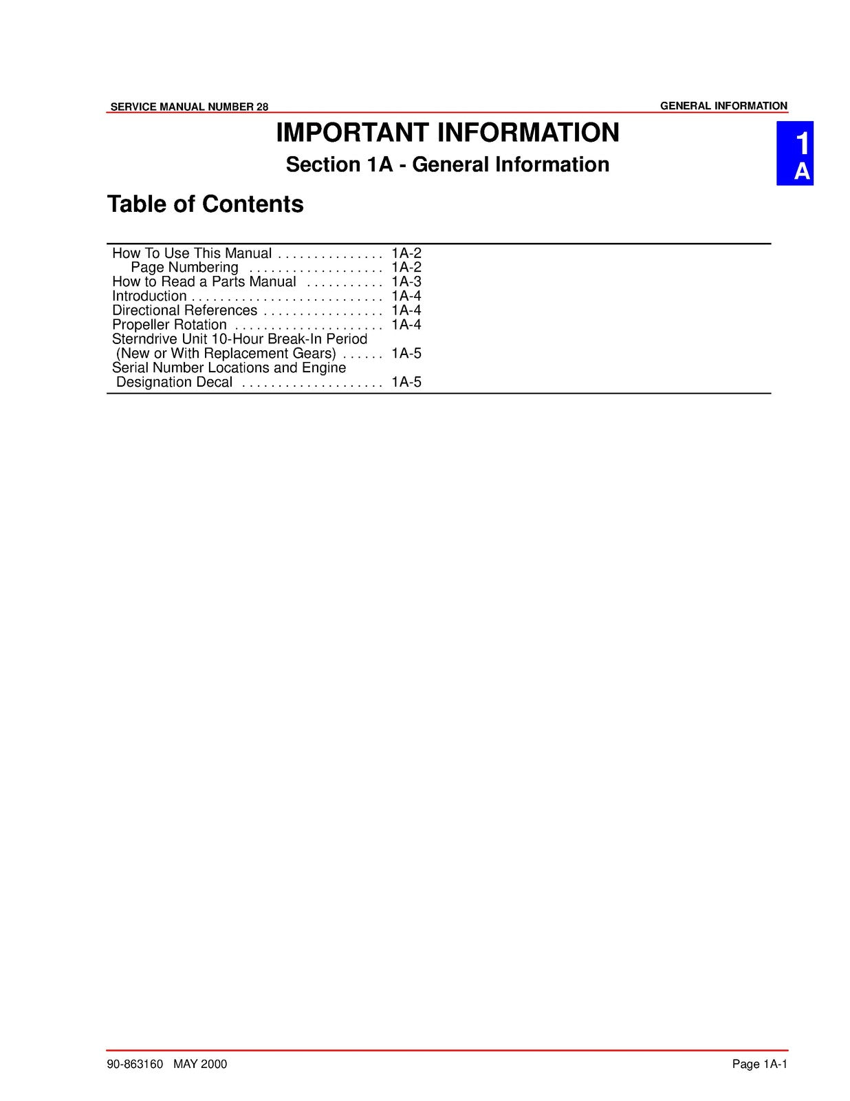 MERCURY MERCRUISER Bravo Sterndrives Service Manual 2000 - WIRE BOUND - COVERS
