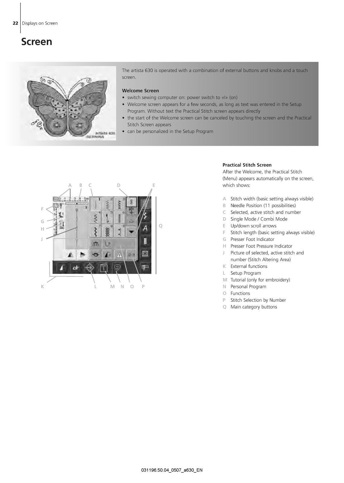 BERNINA Artista 630 635 LE Artista 640 Sewing Machine Instruction Manual - BOUND