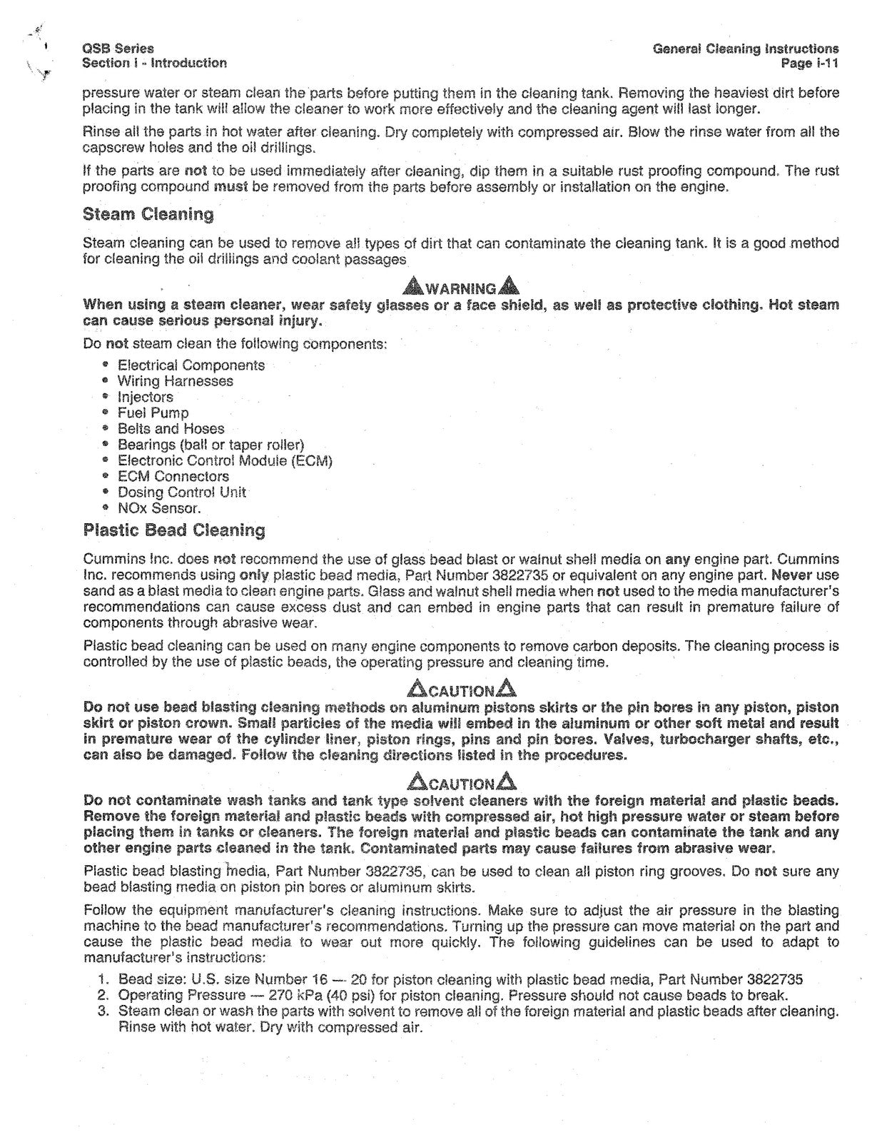 CUMMINS QSB67 Engine Service Manual - STEEL WIRE BOUND - PROTECTIVE COVERS