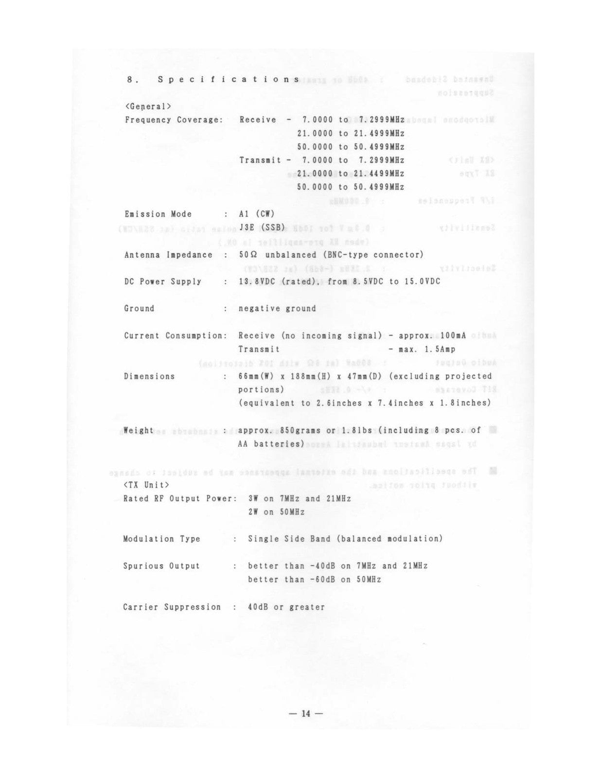 TOKYO HY-POWER HT-750 Transceiver Instruction Manual - WIRE BOUND - TOUGH COVERS
