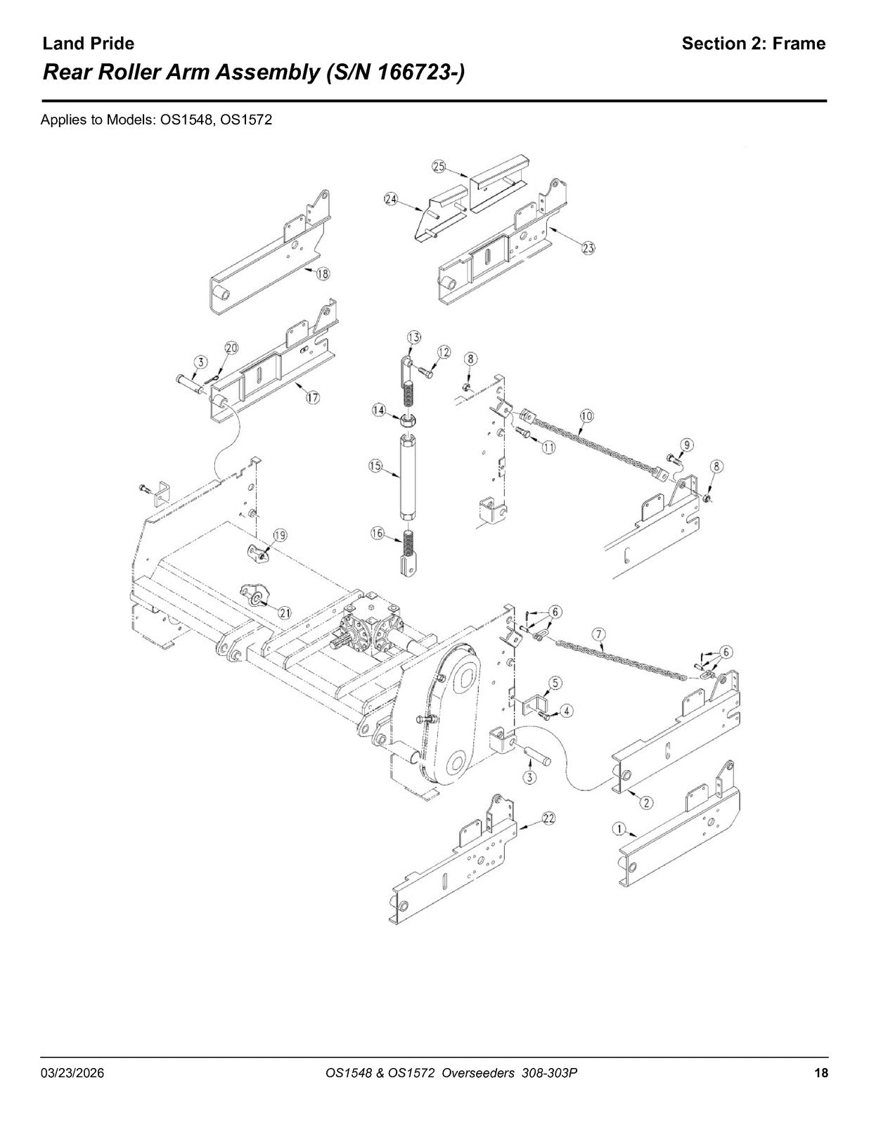 LAND PRIDE OS15 Series Overseeders Parts Manual 2026 - WIRE BOUND - TOUGH COVERS