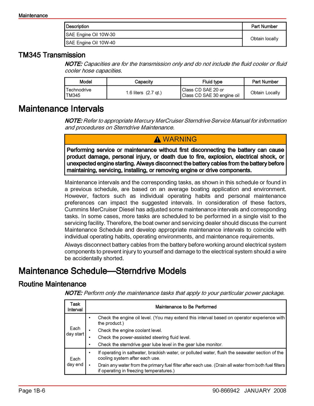 MERCURY CUMMINS STERNDRIVE Service Manual NO 48 QSD 20 Liter Diesel Engines