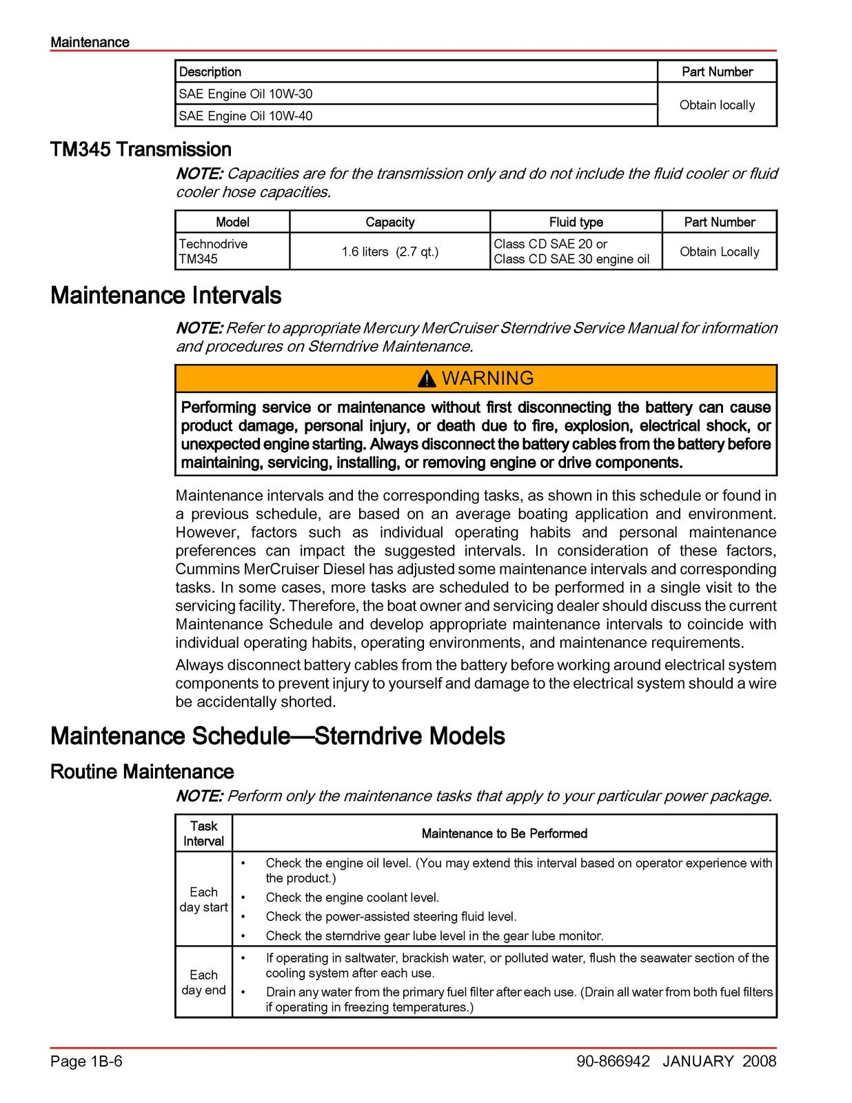MERCURY CUMMINS STERNDRIVE Service Manual NO 48 QSD 20 Liter Diesel Engines