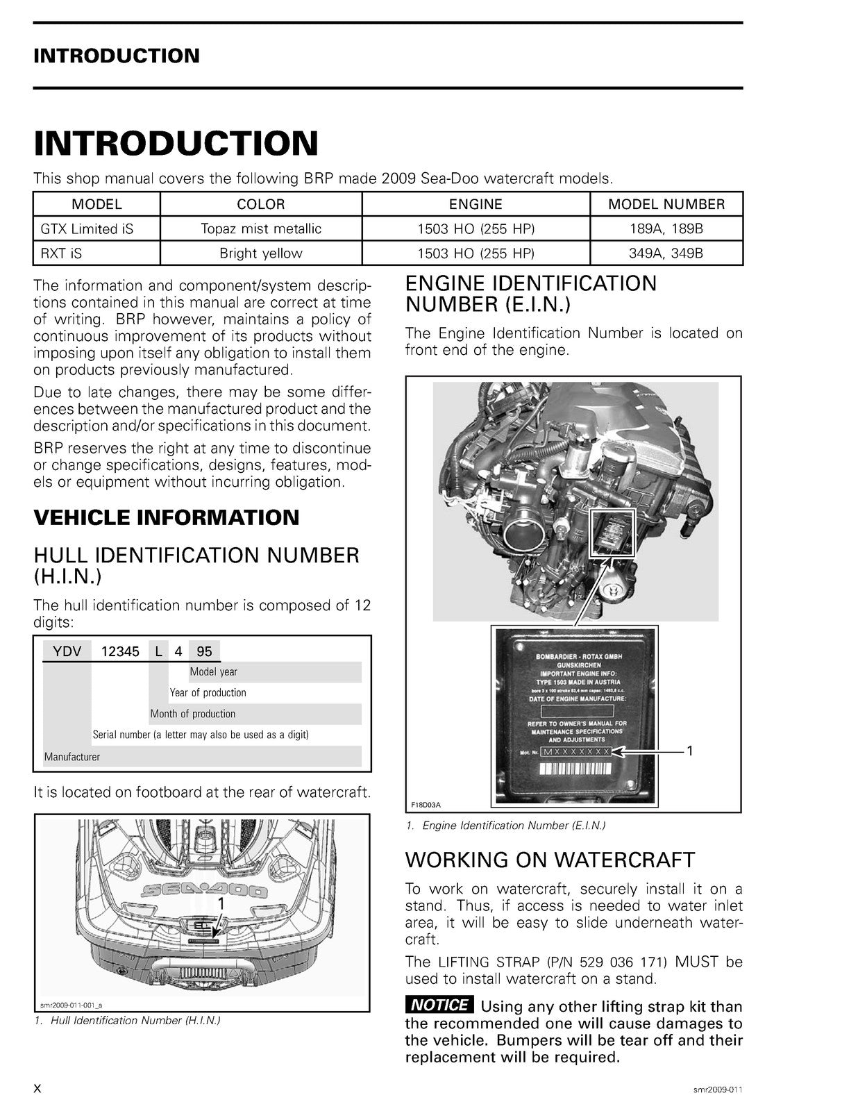SEA-DOO RXT iS 255 GTX Limited 2009 Shop Manual - BOUND - COVERS - XL FOLDOUTS