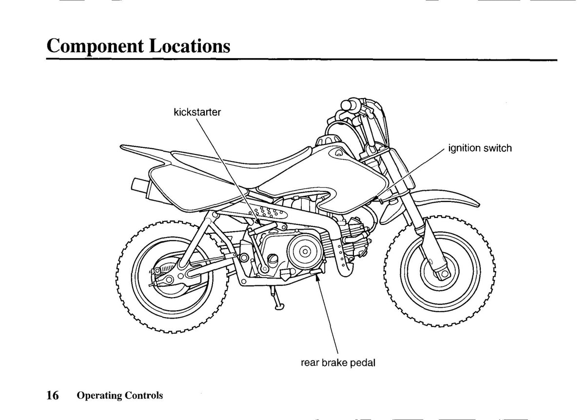 HONDA XR50R Owners Manual 2000 - STEEL WIRE BOUND - PROTECTIVE COVERS