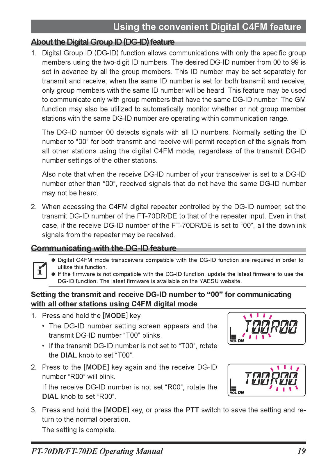 YAESU FT-70DR FT-70DE VX-6R Transceiver Operators Manual BUNDLE - WIRE BOUND