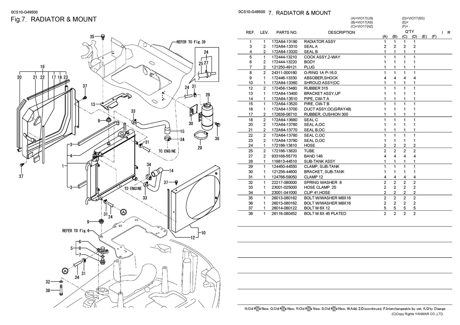 YANMAR ViO-17 Excavator Parts Catalog Manual 2009 - WIRE BOUND - TOUGH COVERS