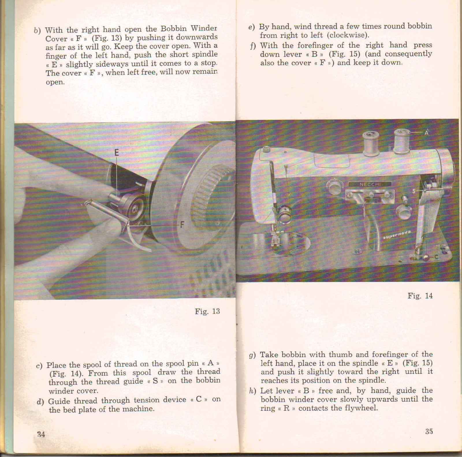 NECCHI Automatic Supernova Sewing Machine Instruction Manual - WIRE BOUND