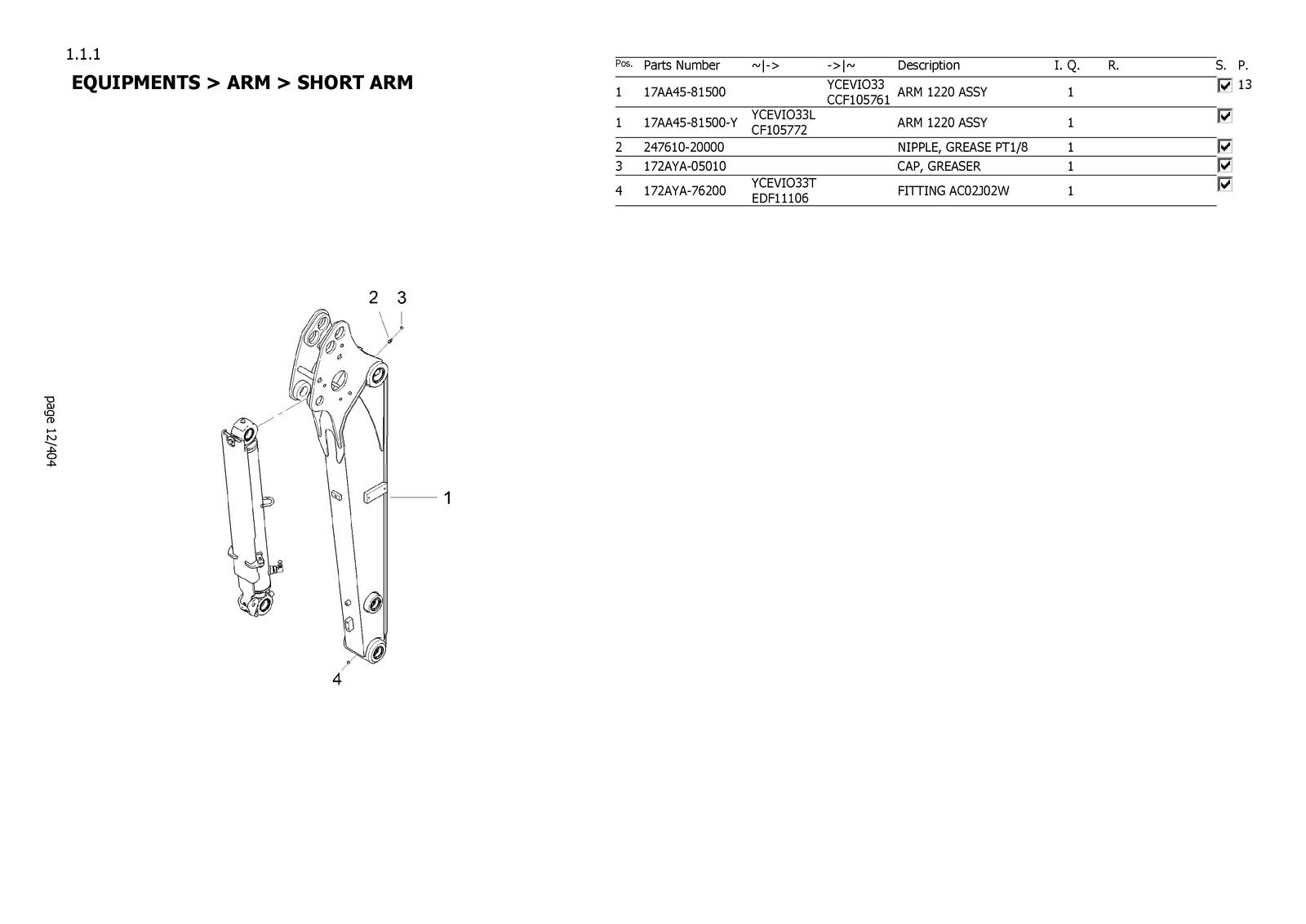YANMAR ViO33U Mini Excavator Parts Catalog Manual 2016 - WIRE BOUND - COVERS