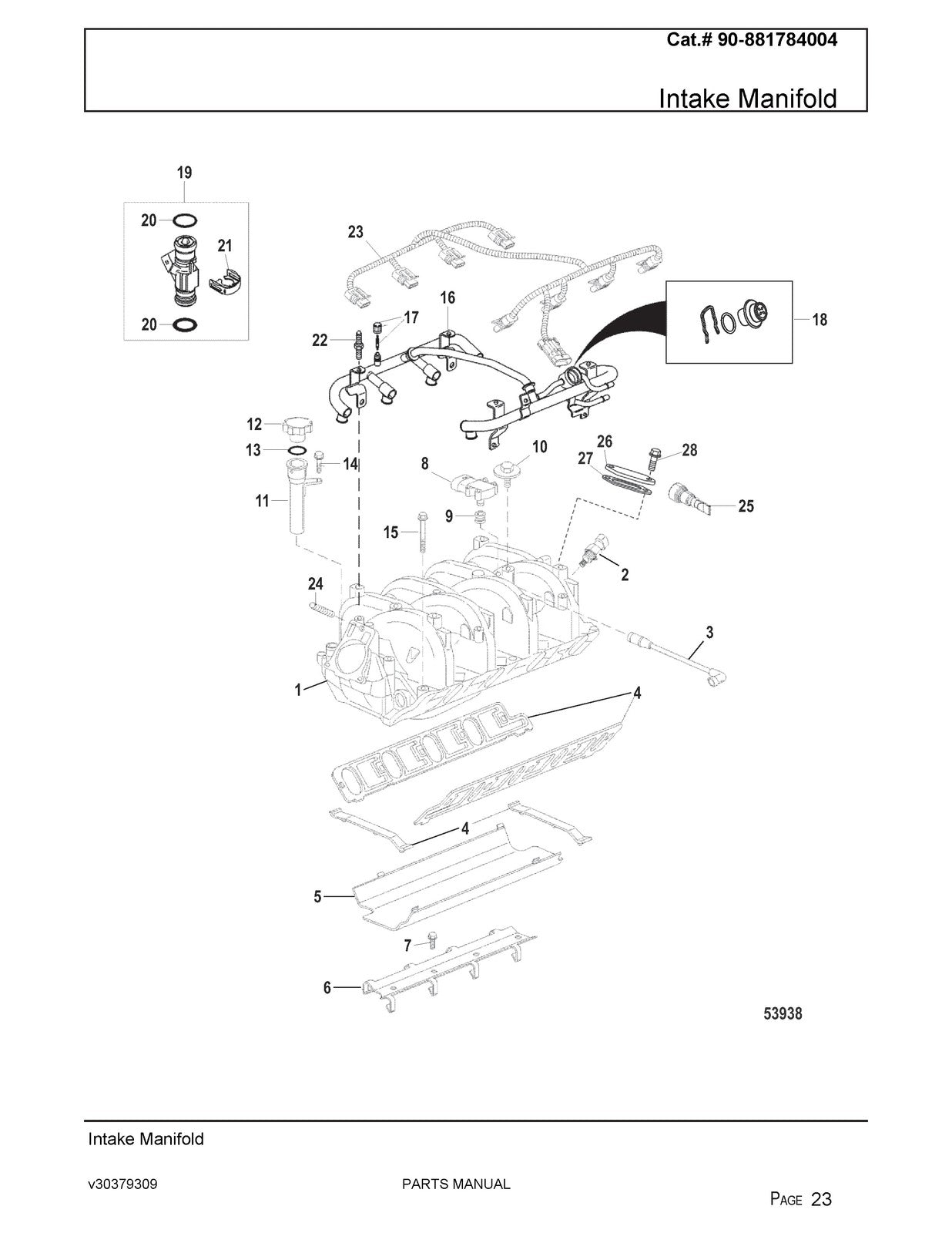 MERCURY MERCRUISER 496 MAG Sterndrive Parts Manual - WIRE BOUND - TOUGH COVERS