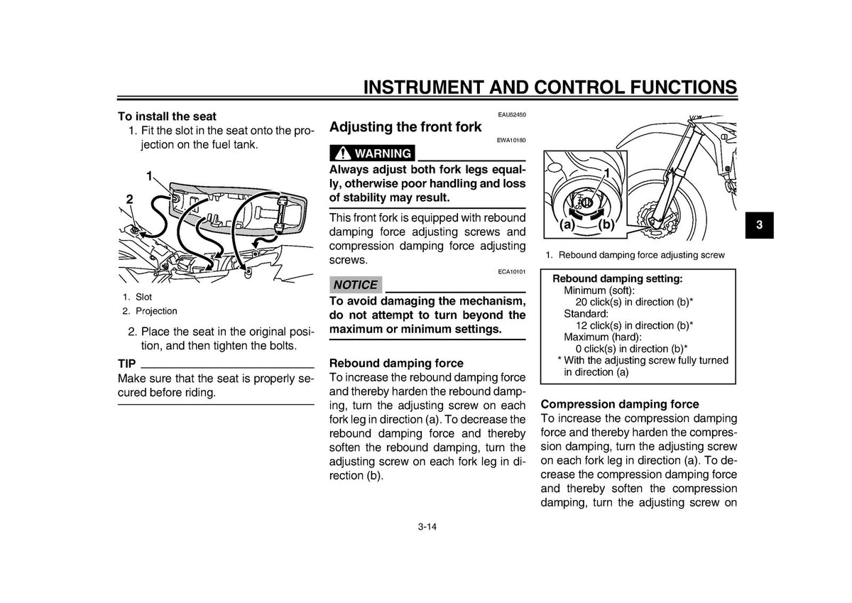 YAMAHA WR450F Owners Manual 2012 - STEEL WIRE BOUND - PROTECTIVE COVERS
