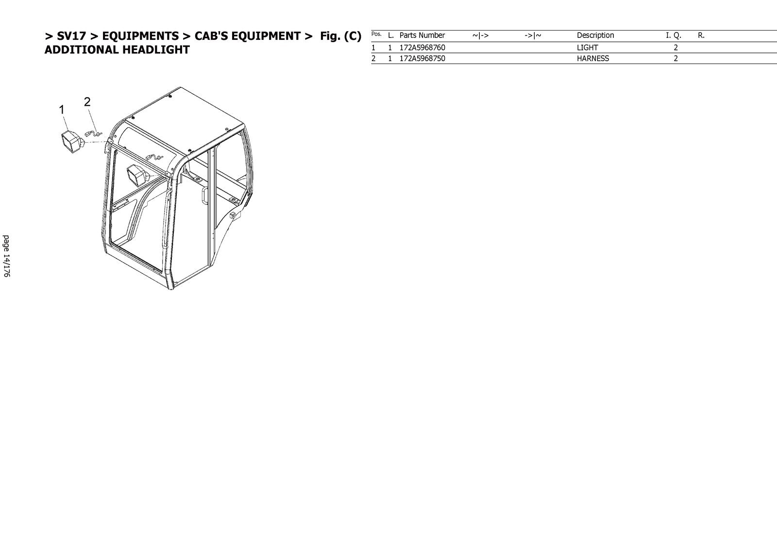 YANMAR SV17 Crawler Excavator Parts Catalog Manual - WIRE BOUND - TOUGH COVERS