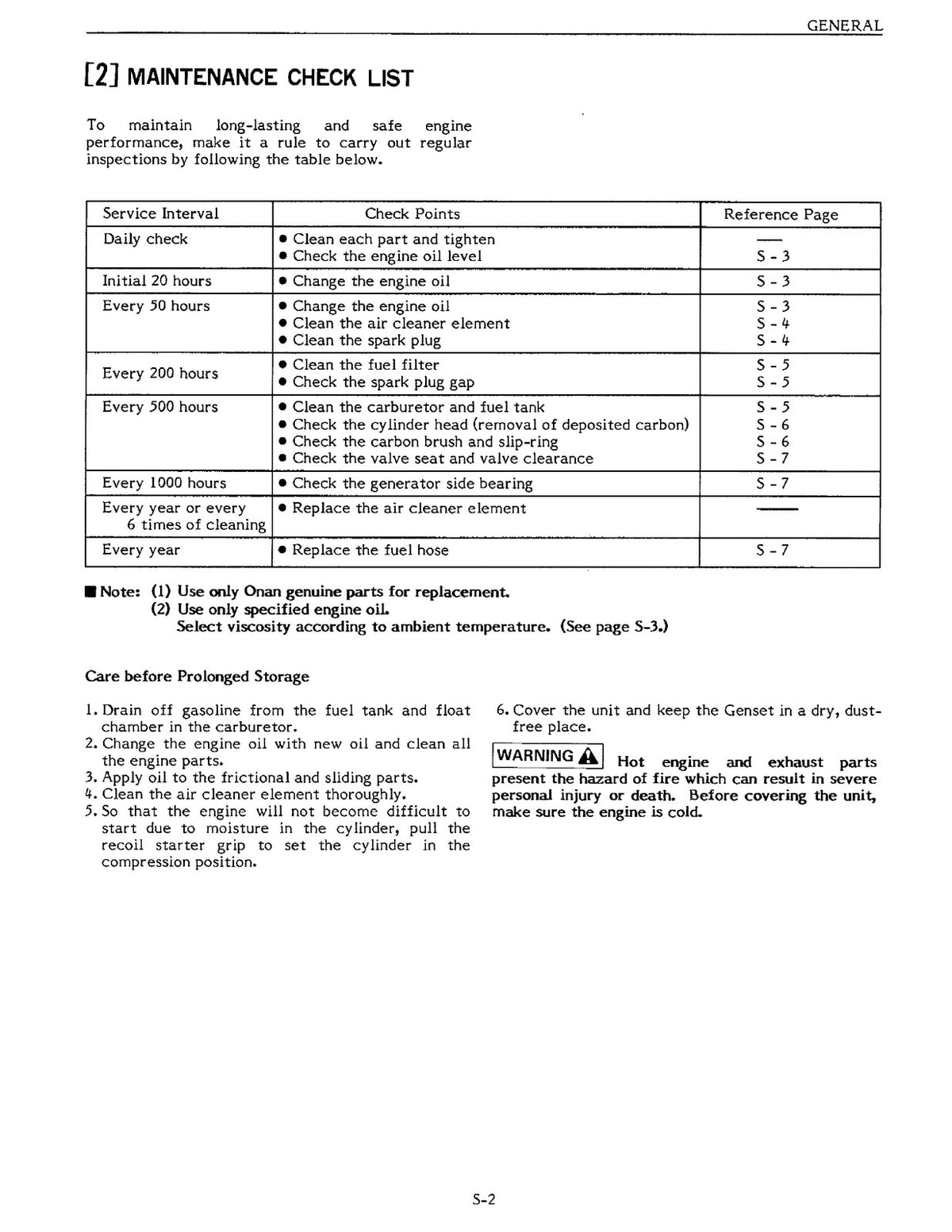 ONAN K3200 K3500 Portable Generator Service Manual 1990 - WIRE BOUND - COVERS
