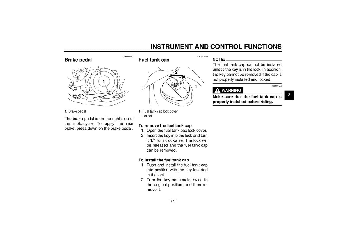 YAMAHA XT660R XT660X Owners Manual 2004 - STEEL WIRE BOUND - PROTECTIVE COVERS