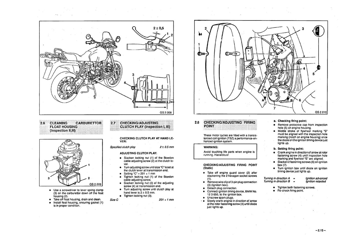 BMW R80GS R100R Motorcycle Repair Manual - STEEL WIRE BOUND - PROTECTIVE COVERS
