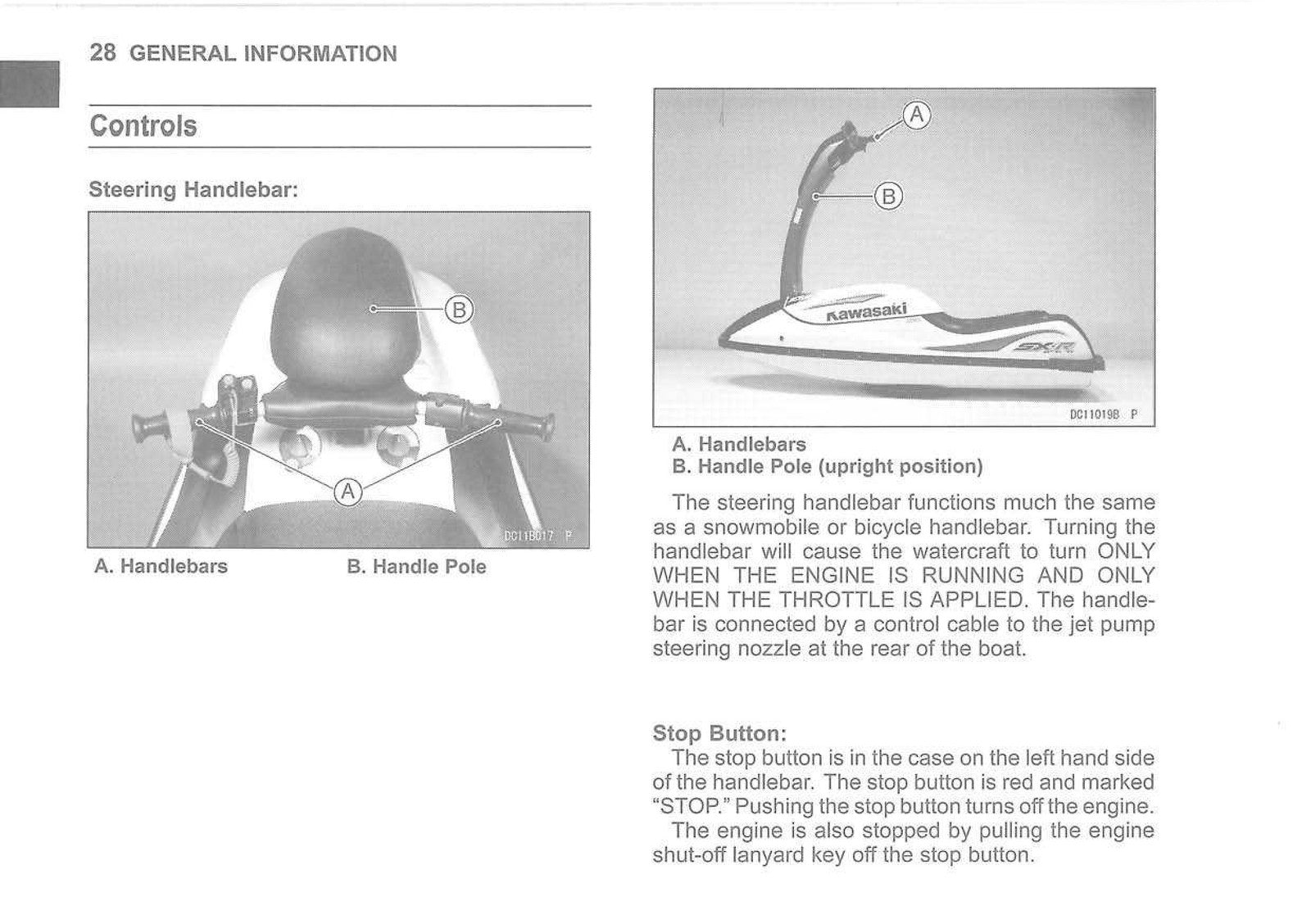 KAWASAKI JET SKI 800 SX-R Watercraft Owners Manual 2003 - WIRE BOUND - COVERS