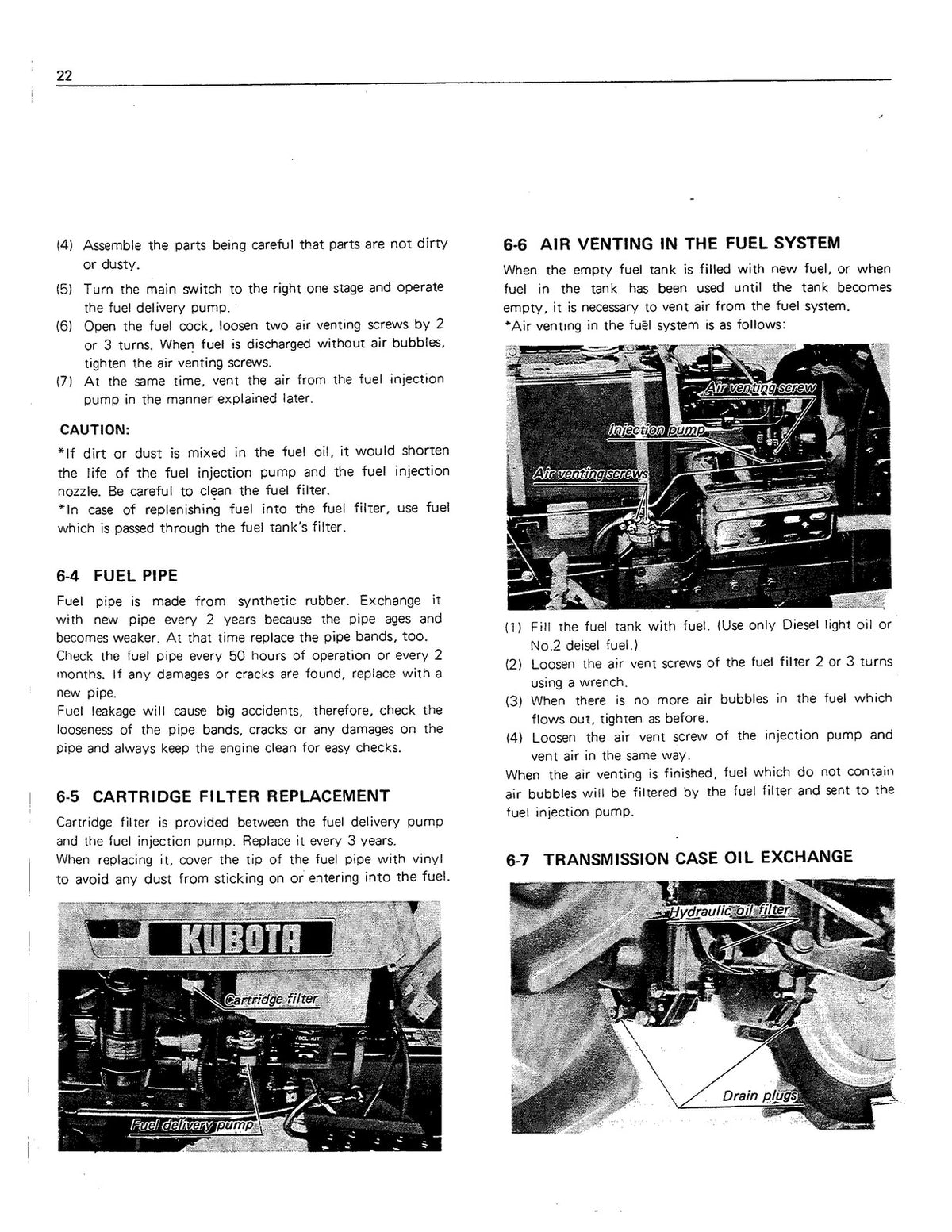 KUBOTA B6000 Service & Operators Manual BUNDLE - STEEL WIRE BOUND - TOUGH COVERS