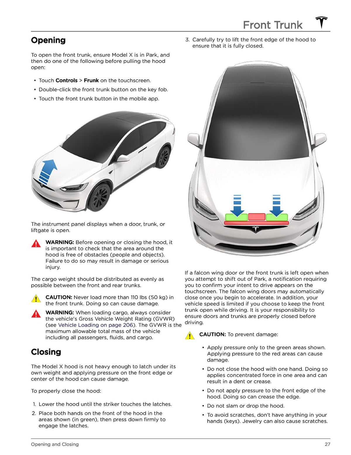 TESLA Model X Owners Manual 2023 - STEEL WIRE BOUND - PROTECTIVE COVERS
