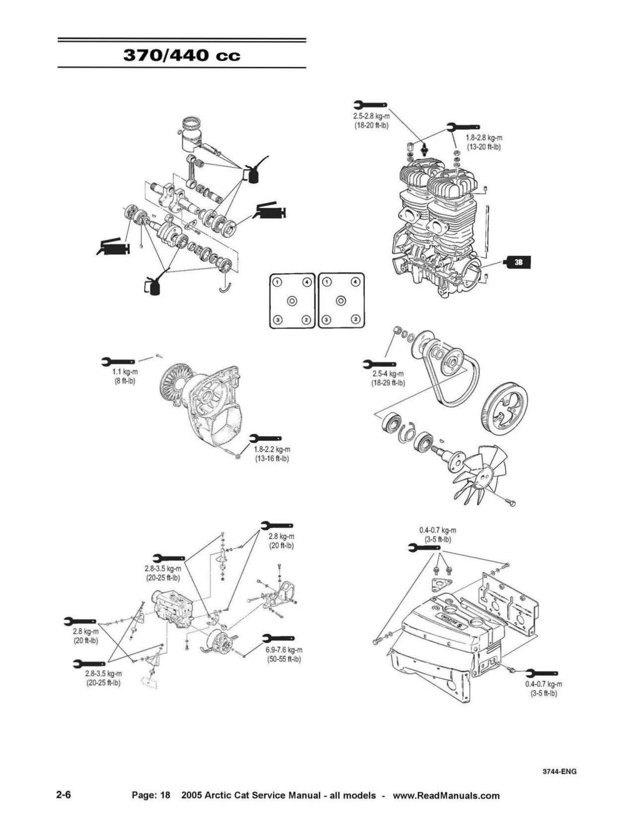 ARCTIC CAT 400 2005 Snowmobile Service Manual - BOUND - COVERS - XL FOLDOUTS