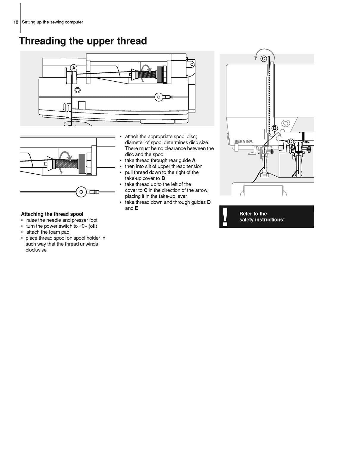 BERNINA Aurora 430 440 450 User Manual - STEEL WIRE BOUND - PROTECTIVE COVERS