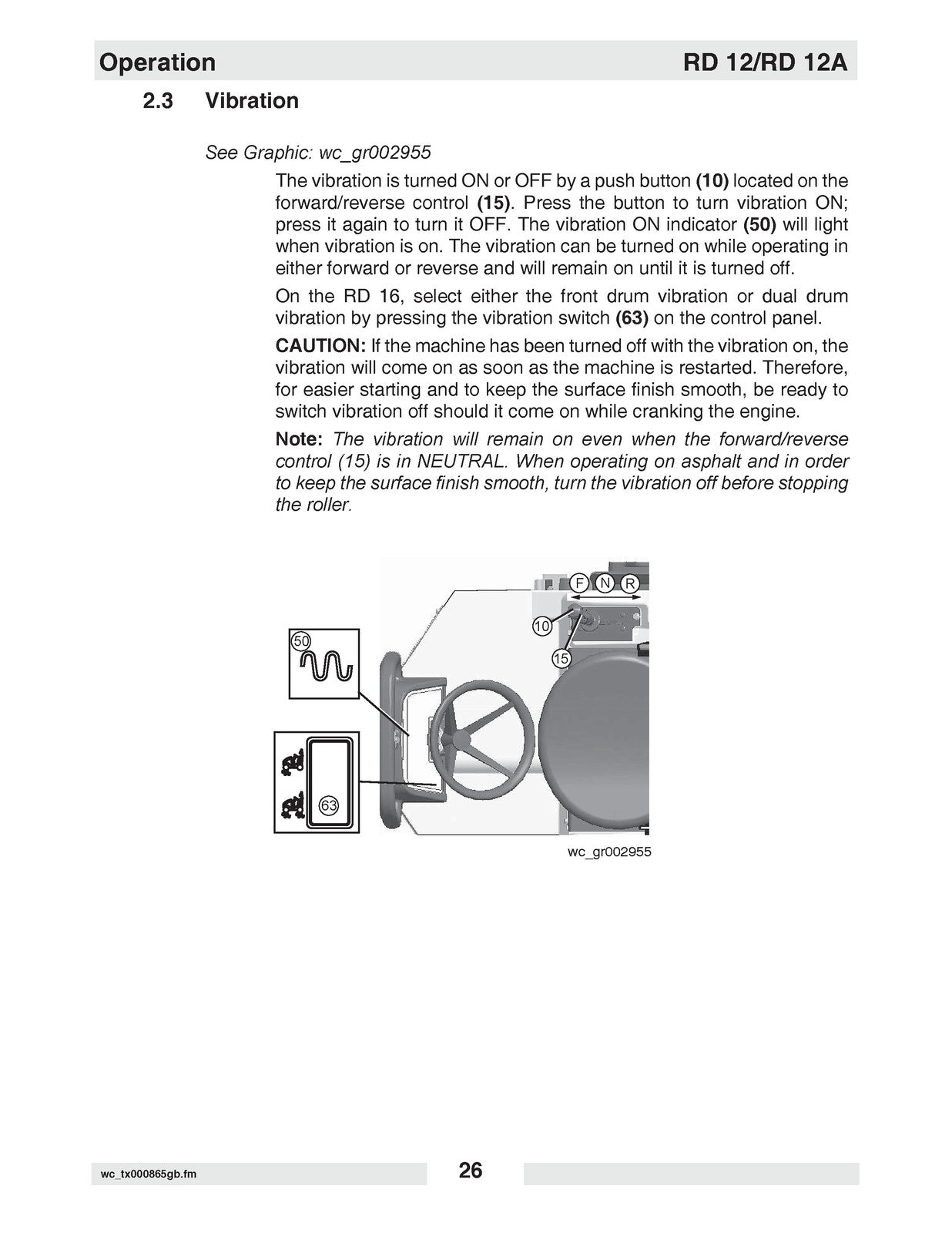 WACKER NEUSON RD 12 Roller Repair Manual - STEEL WIRE BOUND - PROTECTIVE COVERS
