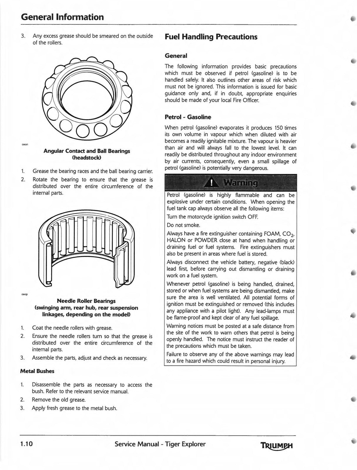 TRIUMPH Tiger Explorer 1200 Motorcycle Service Manual 2012-2015, FOLDOUTS