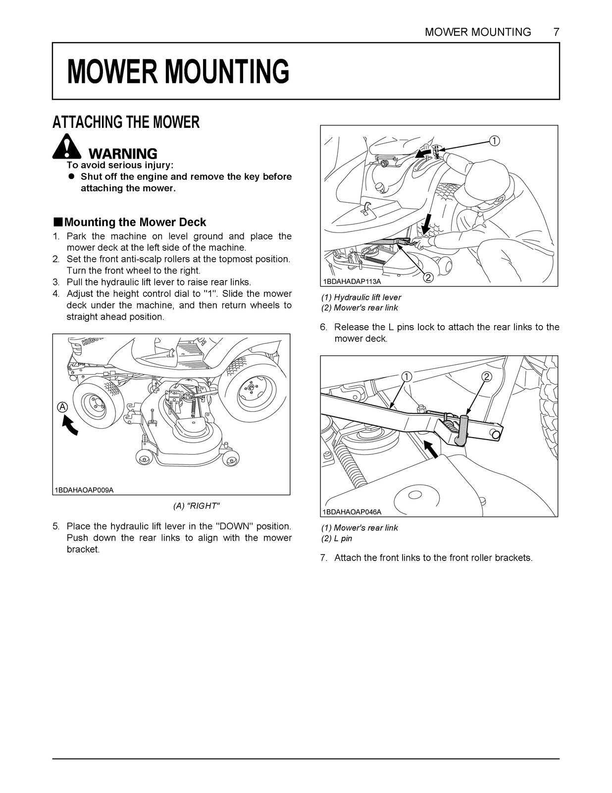 KUBOTA GR2020G GR2120 GR2120AU GR2120EU Service & Operators Manual BUNDLE