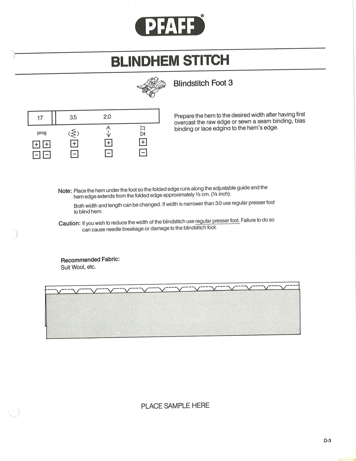 PFAFF Creative 1471 Owners Handbook Manual - yr 1985 - BOUND - COVERS - FOLDOUTS
