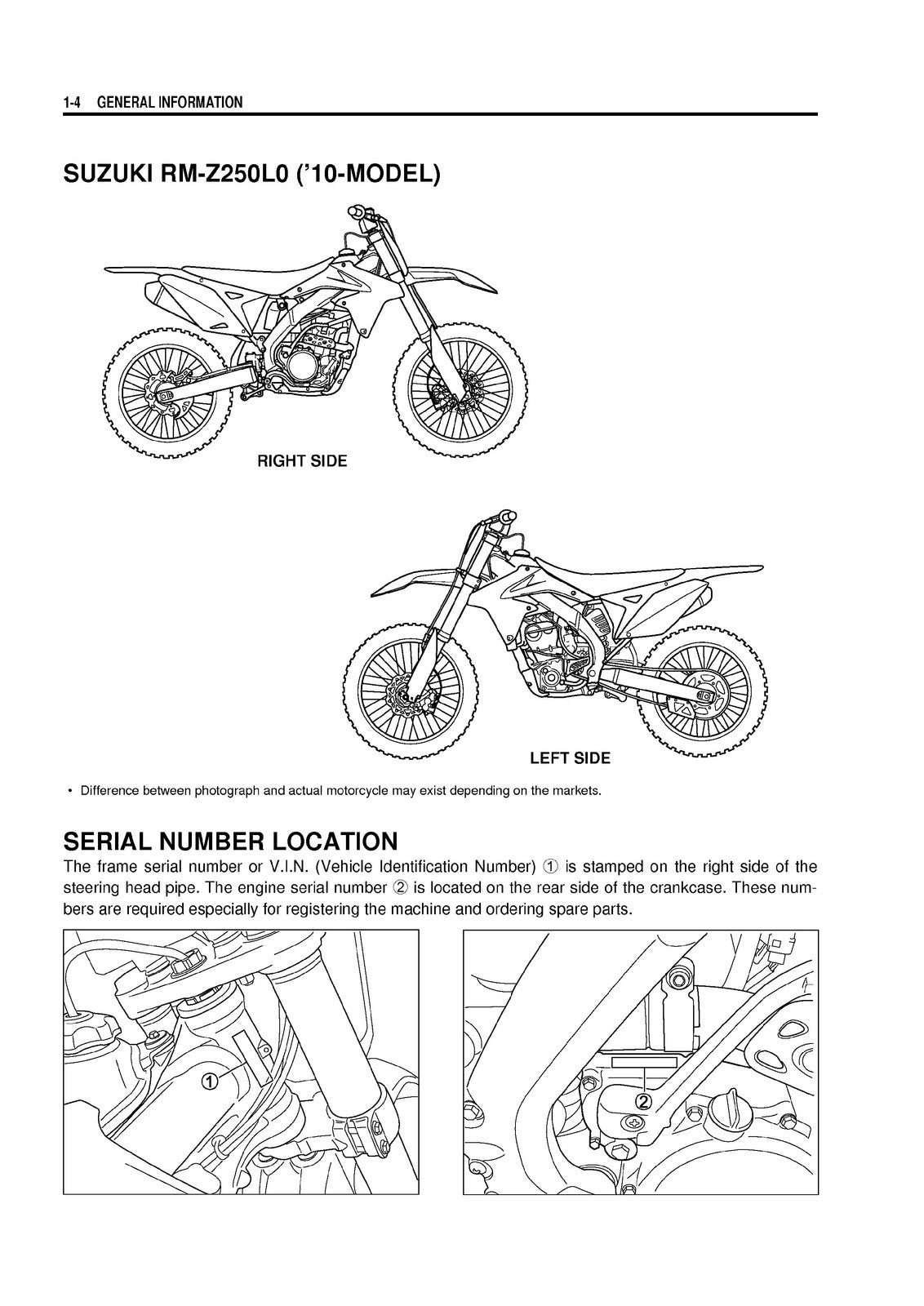 SUZUKI RM-Z250 Motorcycle Service Manual 2011-2018 - WIRE BOUND - TOUGH COVERS