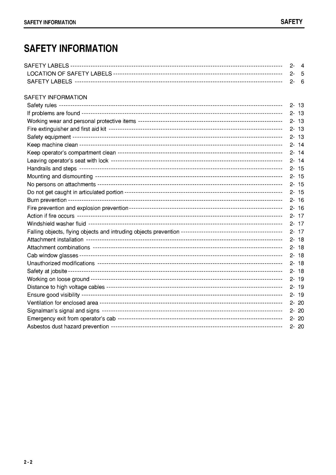 KOMATSU PC78MR-6 Operation and Maintenance Manual - WIRE BOUND TOUGH COVERS