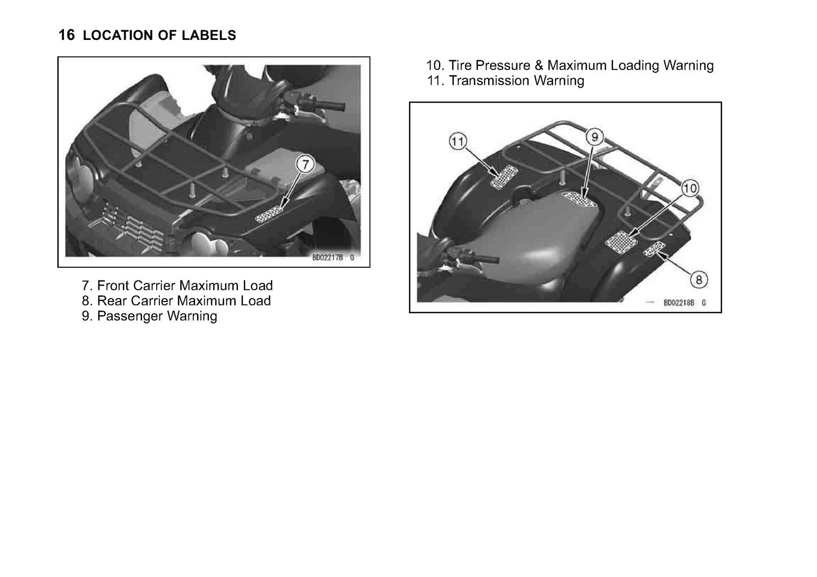 KAWASAKI ATV Quick Reference Guide Owners Manual 2010 - WIRE BOUND - COVERS