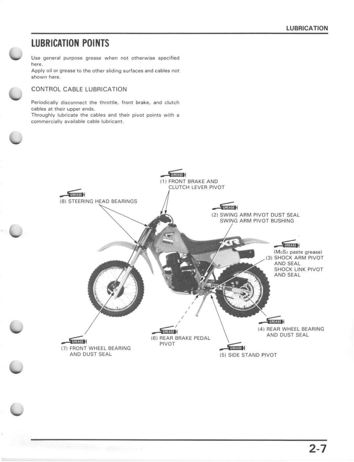 HONDA XR80R XR100R Motorcycle Service Manual 1985-1997 - WIRE BOUND - COVERS