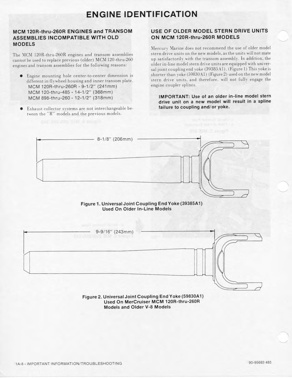 MERCURY MERCRUISER GM 4 6 V-8 Cylinder Marine Engine Service Manual 1988 - BOUND