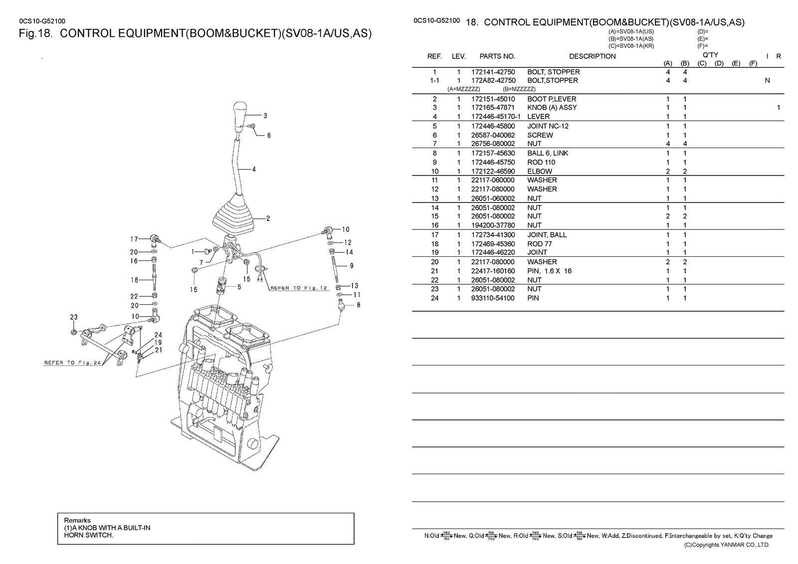 YANMAR SV08-1A Excavator Parts Catalog Manual 2013 - WIRE BOUND - TOUGH COVERS