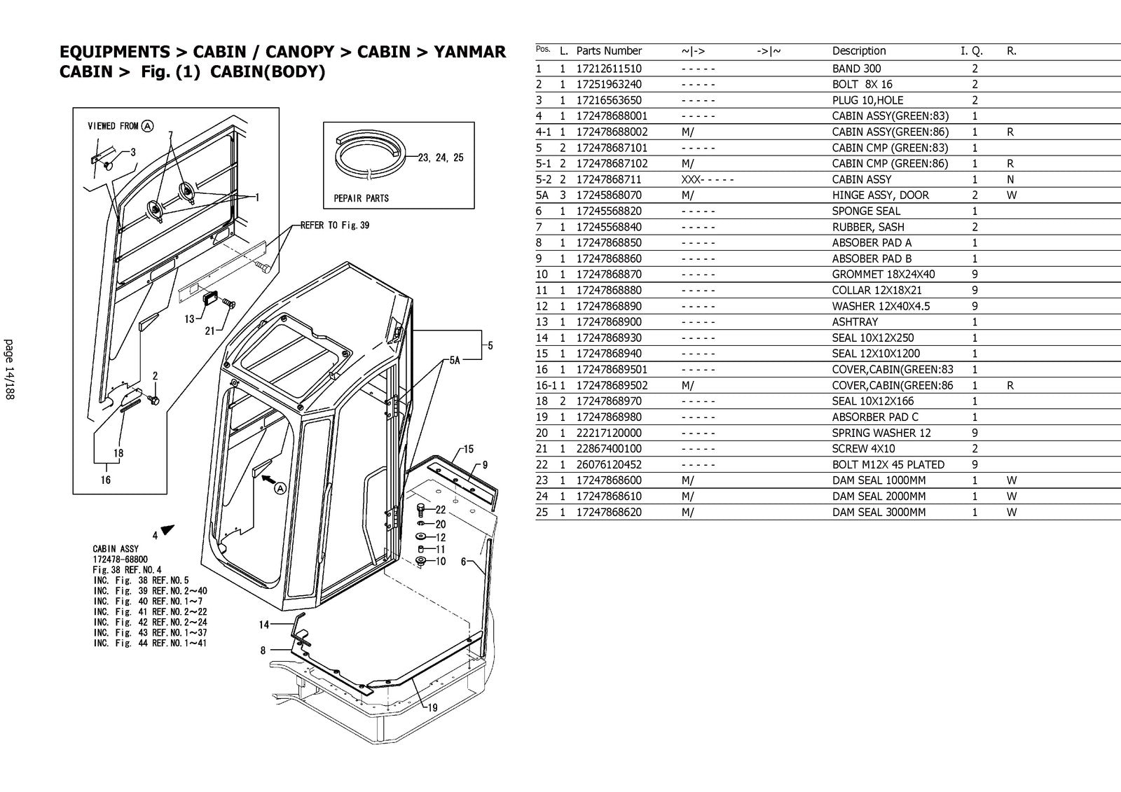 YANMAR ViO75 Crawler Excavator Parts Catalog Manual - WIRE BOUND - TOUGH COVERS