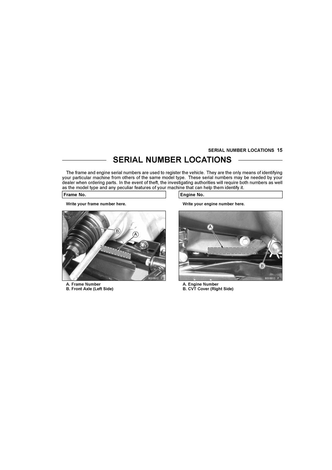 KAWASAKI Brute Force 750 4x4i EPS Owners Manual 2014 - WIRE BOUND - TOUGH COVERS