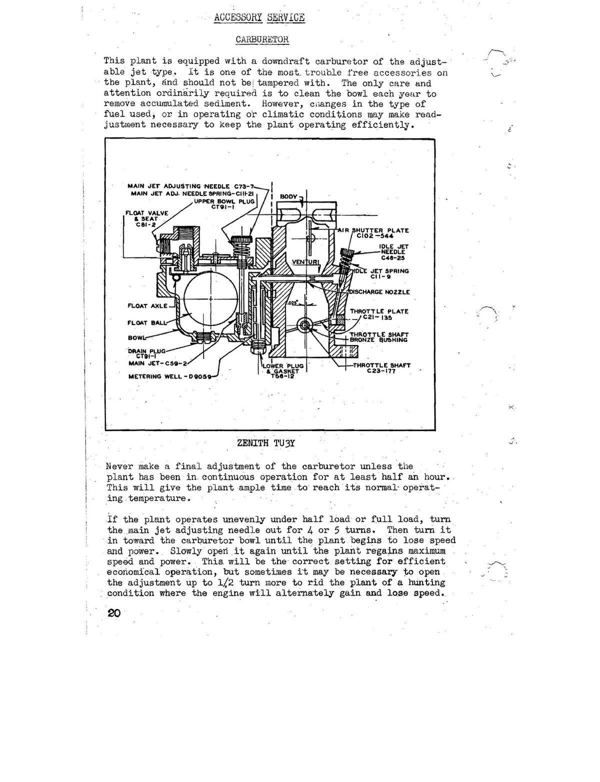 ONAN V45 Generator Set Service Manual 1945 - STEEL WIRE BOUND - TOUGH COVERS