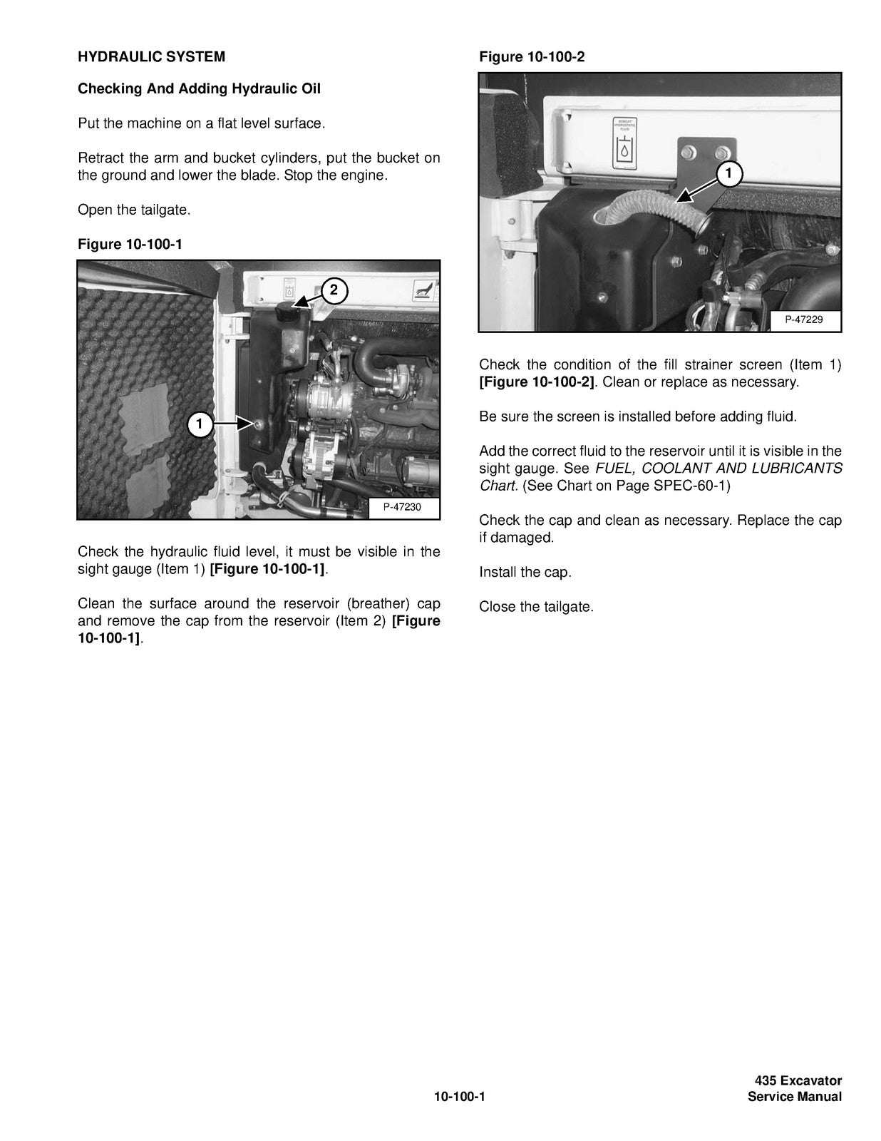 BOBCAT 435 Excavator Service Manual 2008 SN 562611001 Up, FOLDOUTS
