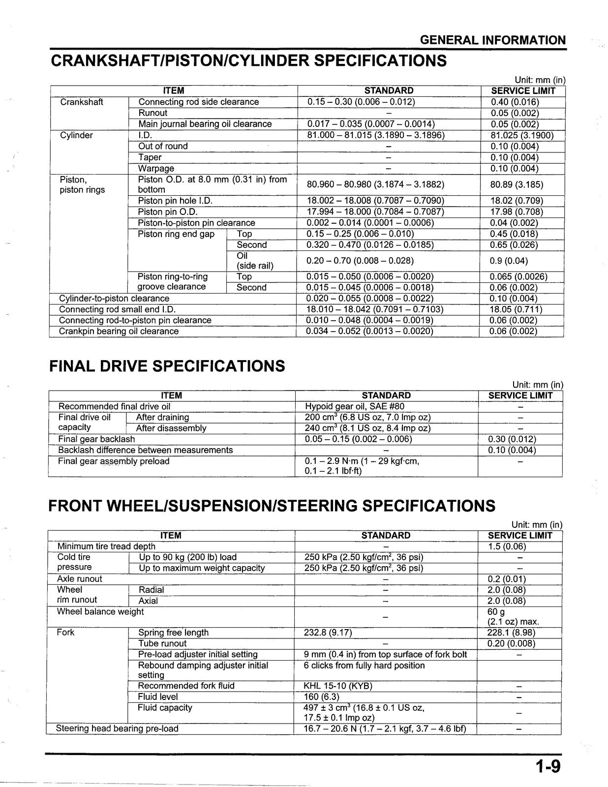 HONDA VFR1200F Motorcycle Service Manual - BOUND - COVERS - XL FOLDOUT PAGES