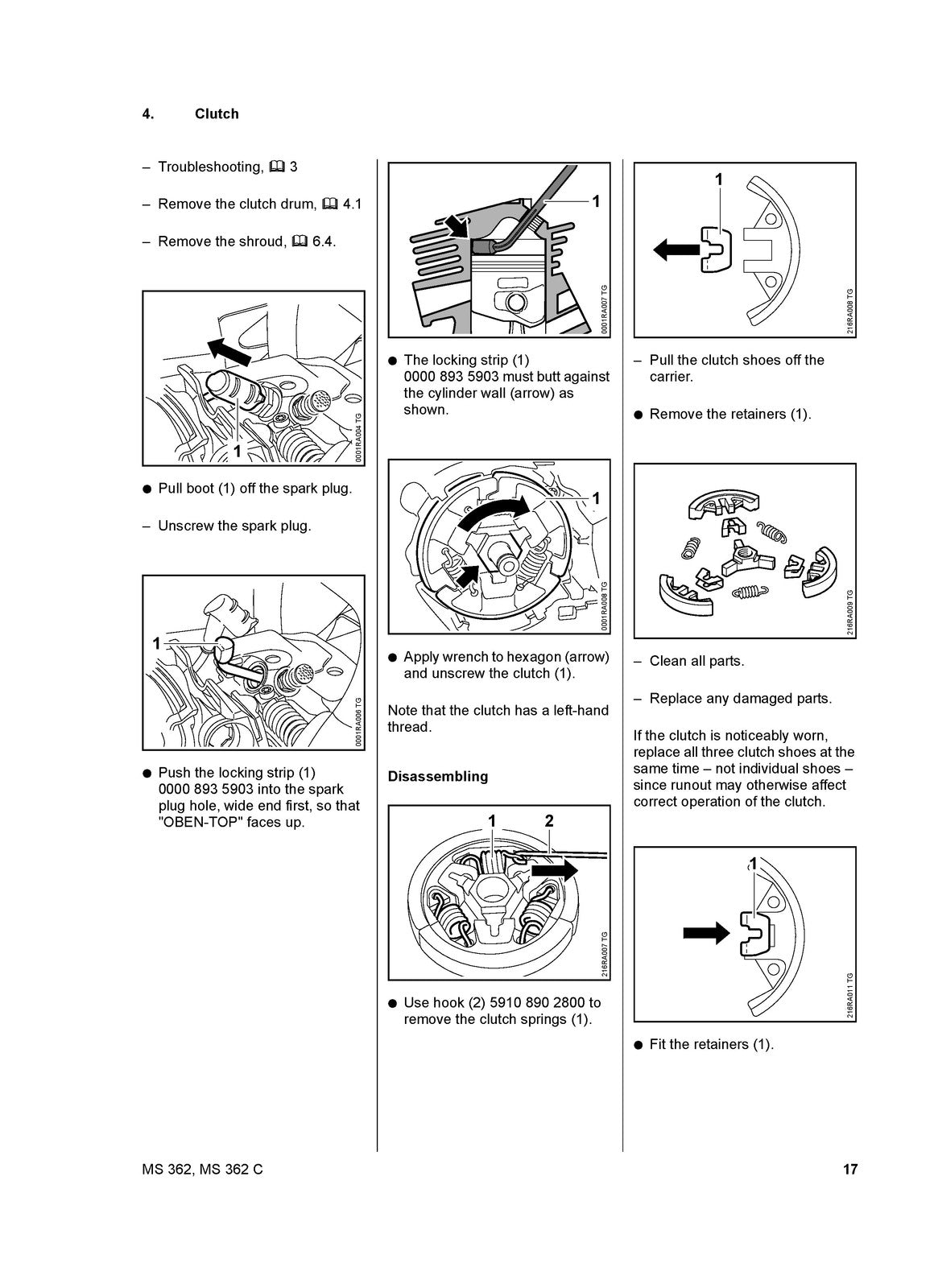 STIHL MS 362 MS 362 C Chainsaw Service Manual 2010 - WIRE BOUND - TOUGH COVERS