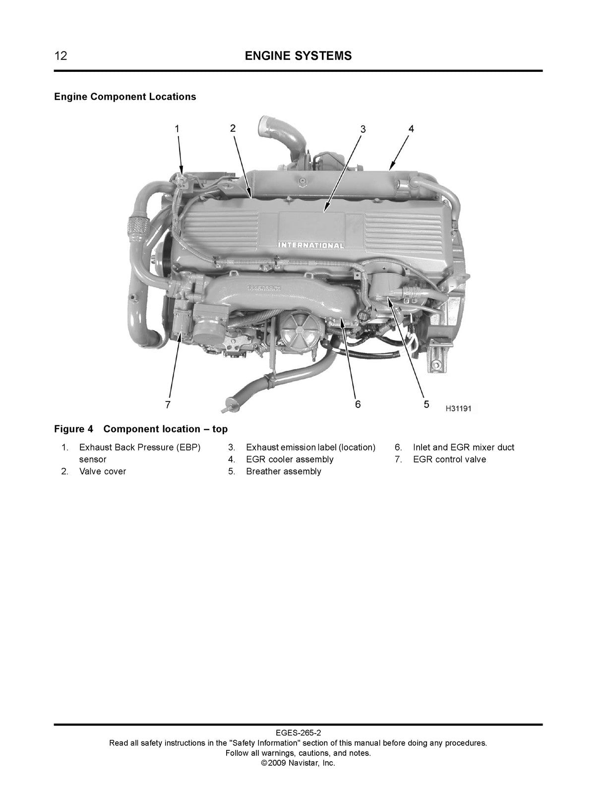 INTERNATIONAL DT 466 DT 570 HT 570 Diesel Engine Service Manual 2009 - BOUND