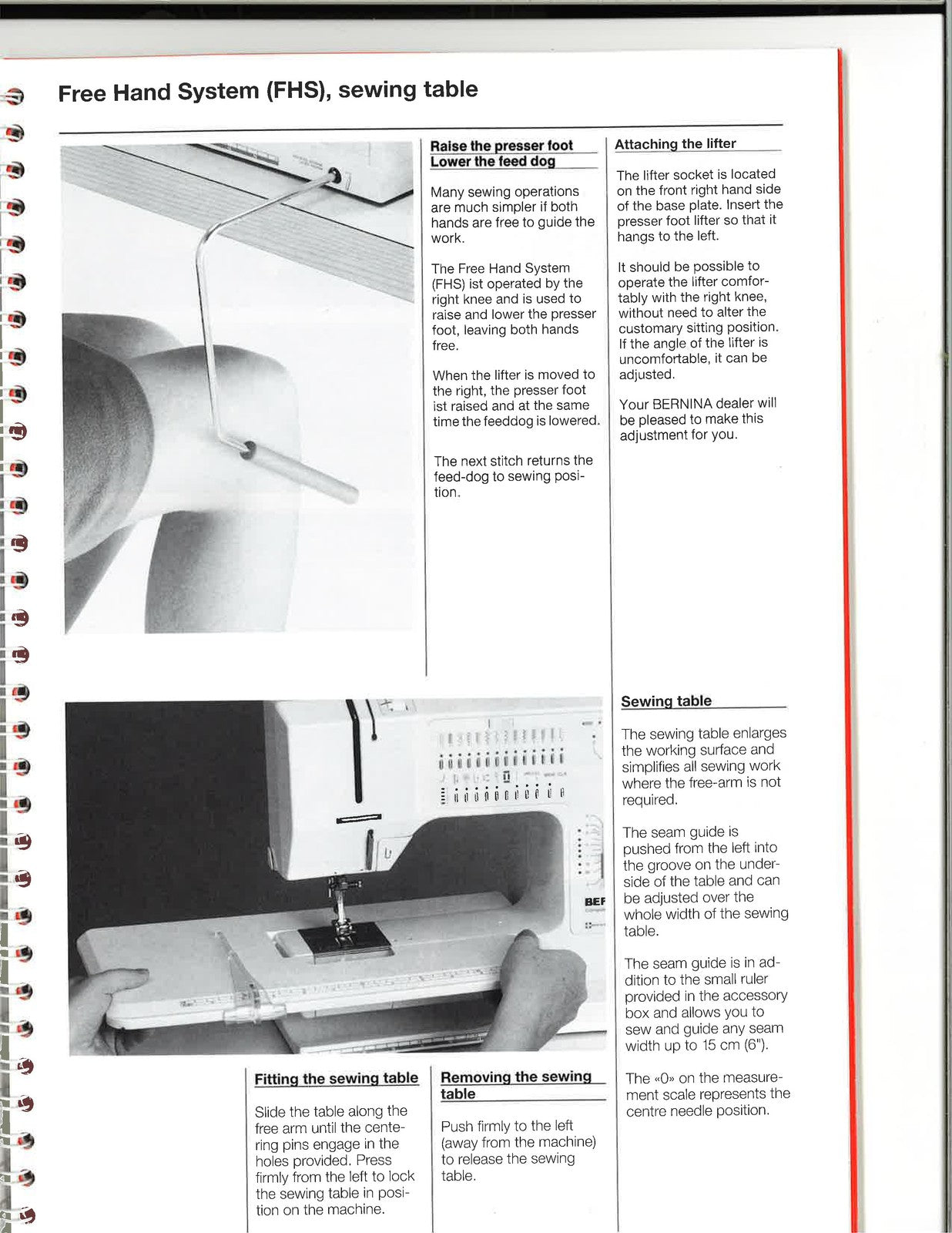 BERNINA 1090S Sewing Machine Manual - STEEL WIRE BOUND - PROTECTIVE COVERS