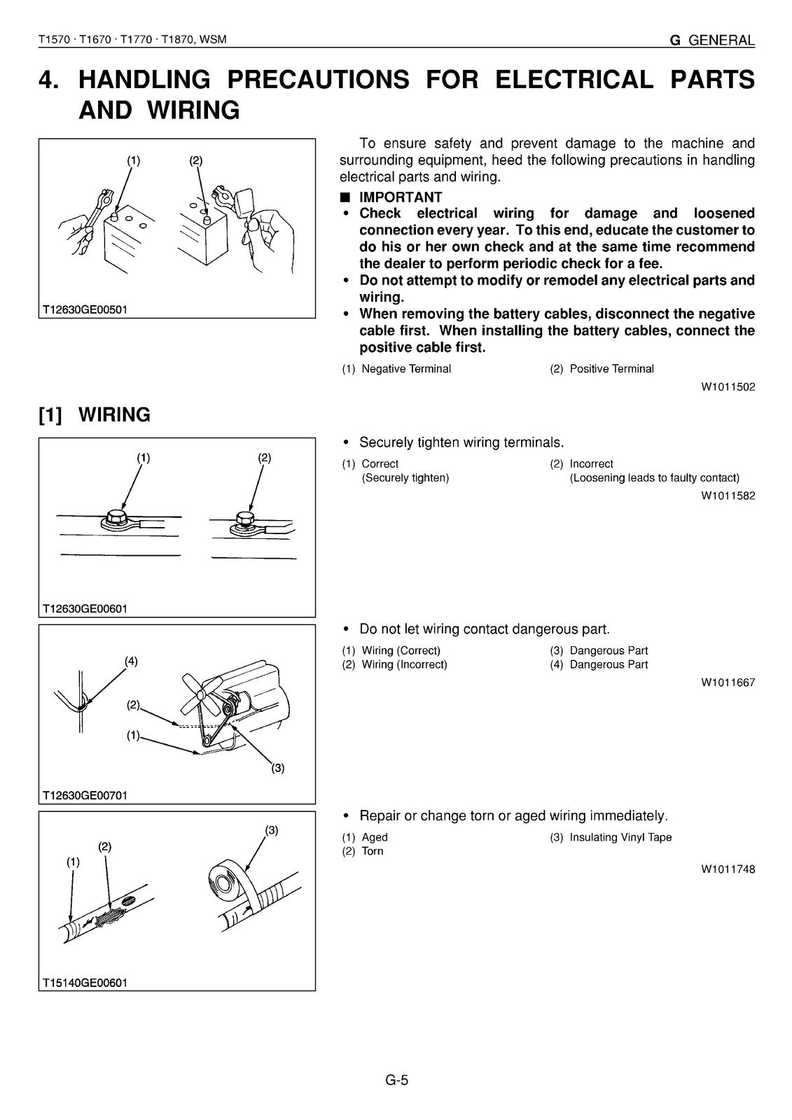 KUBOTA T1570 T1670 T1770 T1870 Workshop Manual - STEEL WIRE BOUND - TOUGH COVERS