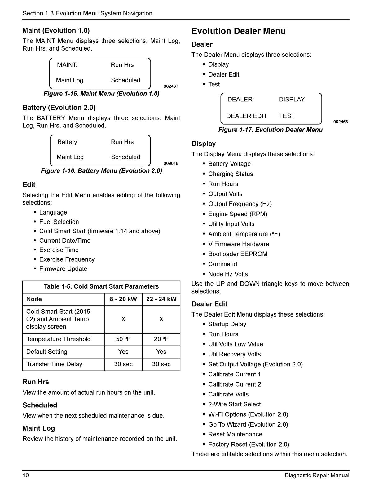 GENERAC  More Evolution and Evolution 2 Standby Generator Diagnostic Manual