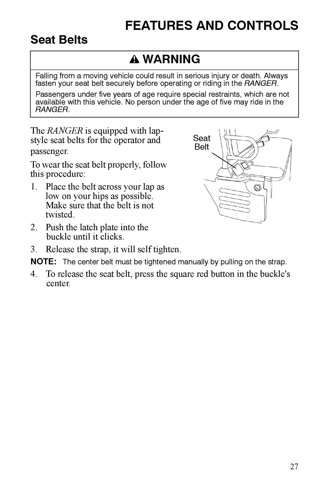 POLARIS RANGER 4X4 500 EFI Owners Manual 2008 - STEEL WIRE BOUND - TOUGH COVERS