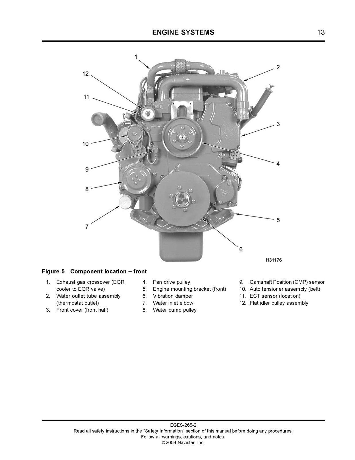 INTERNATIONAL DT 466 DT 570 HT 570 Diesel Engine Service Manual 2009 - BOUND