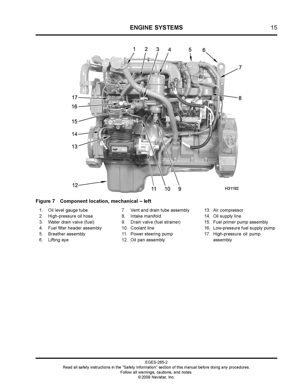 INTERNATIONAL DT 466 DT 570 HT 570 Diesel Engine Service Manual 2009 - BOUND