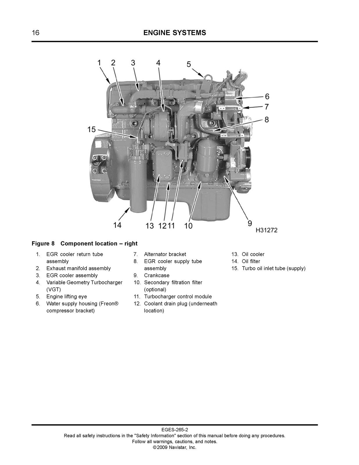 INTERNATIONAL DT 466 DT 570 HT 570 Diesel Engine Service Manual 2009 - BOUND